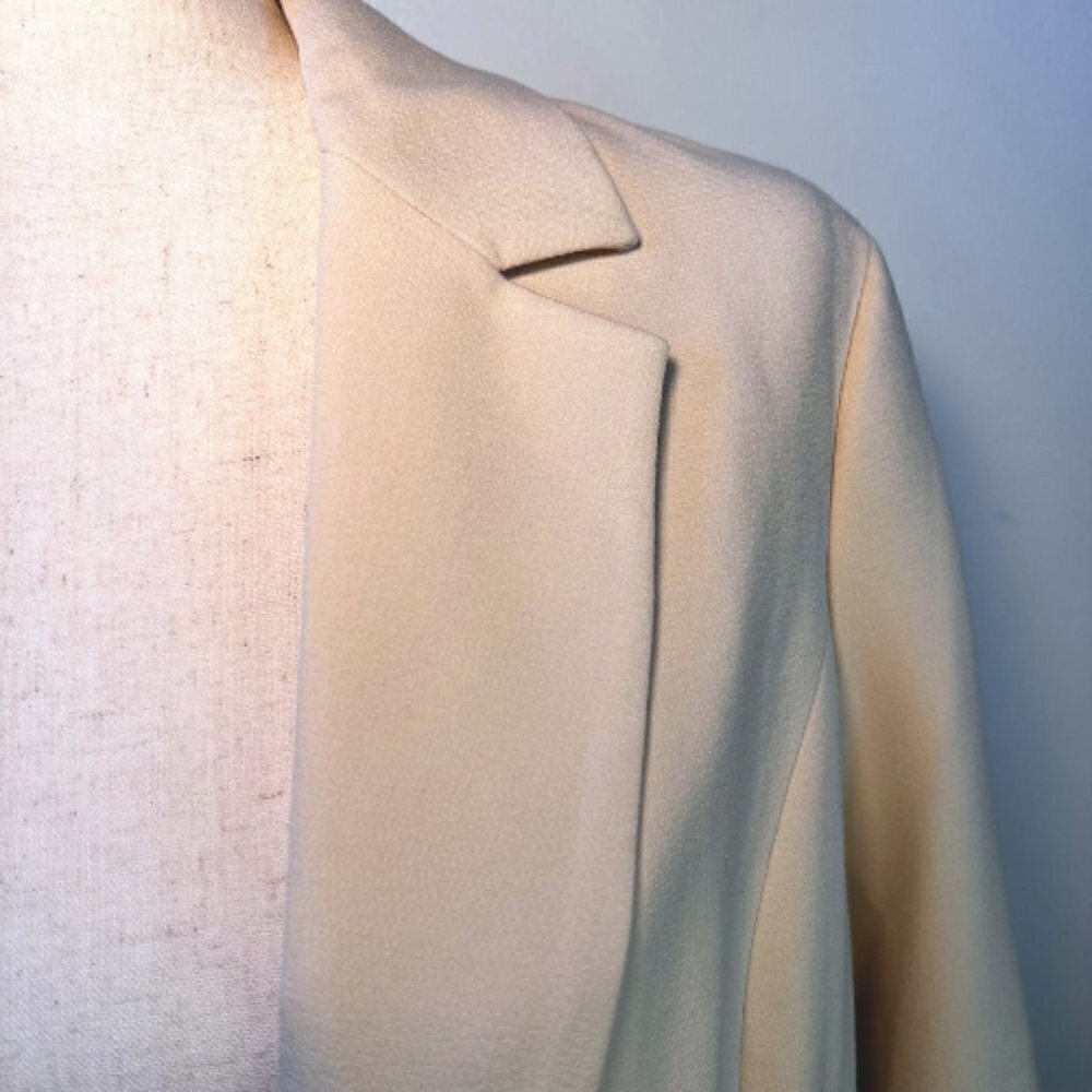 MO-KA Cream Beige Single-Breasted Relaxed Blazer Size M - Picture 6 of 14